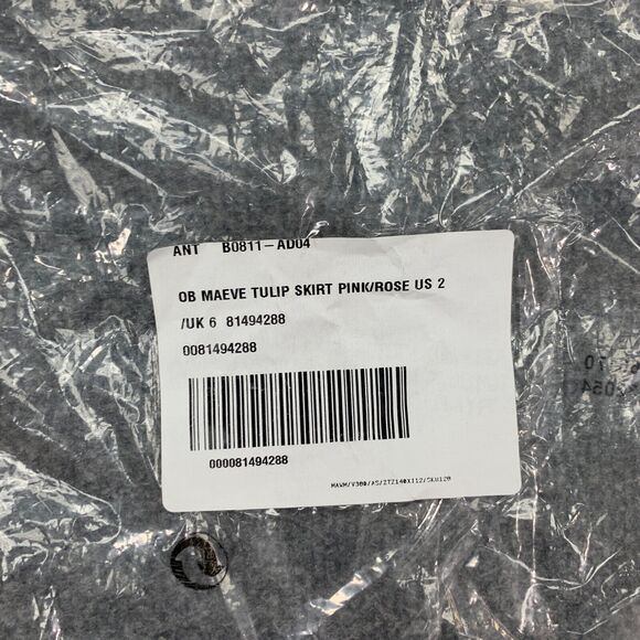 Maeve Tulip Satin Skirt Women 2 Anthropologie Pink Front Split Button Front Wrap - Picture 13 of 16